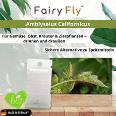 FairyFly Raubmilben Californicus – Natürlich gegen Spinnmilben & Schädlinge – 100 % biologisch & chemiefrei – Für Zimmerpflanzen, Garten & Gewächshaus – Made in Germany