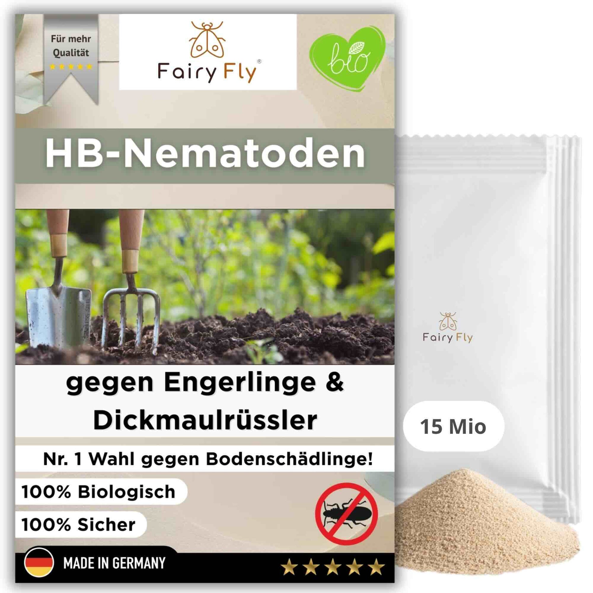 HB Nematoden gegen Dickmaulrüssler & Engerlinge - 5 - 250 Mio / 10 - 500 m² - zum Gießen