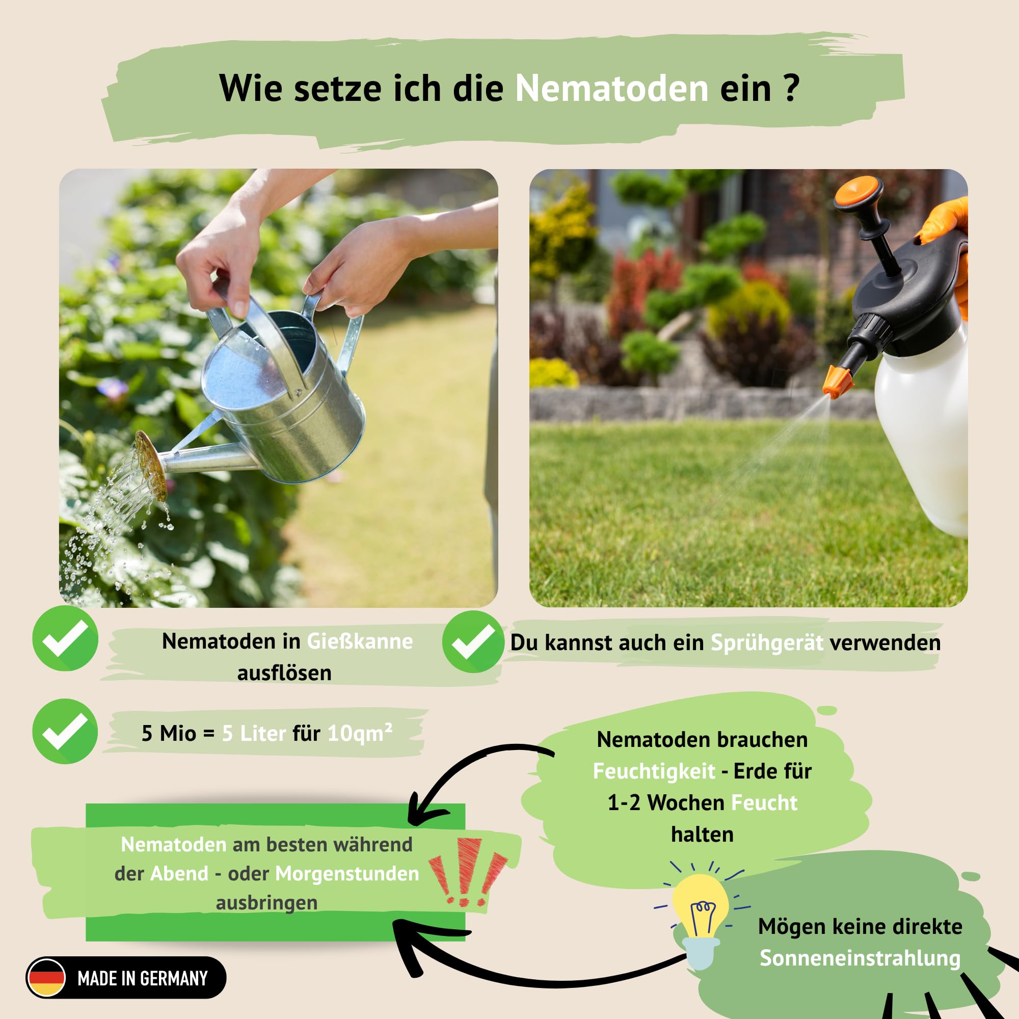 FairyFly SF Nematoden gegen Trauermücken & Larven – Steinernema Feltiae – Biologische Schädlingsbekämpfung für Erde & Zimmerpflanzen – Sicher & Chemiefrei – 10 Mio. für 10 m² Anwendung