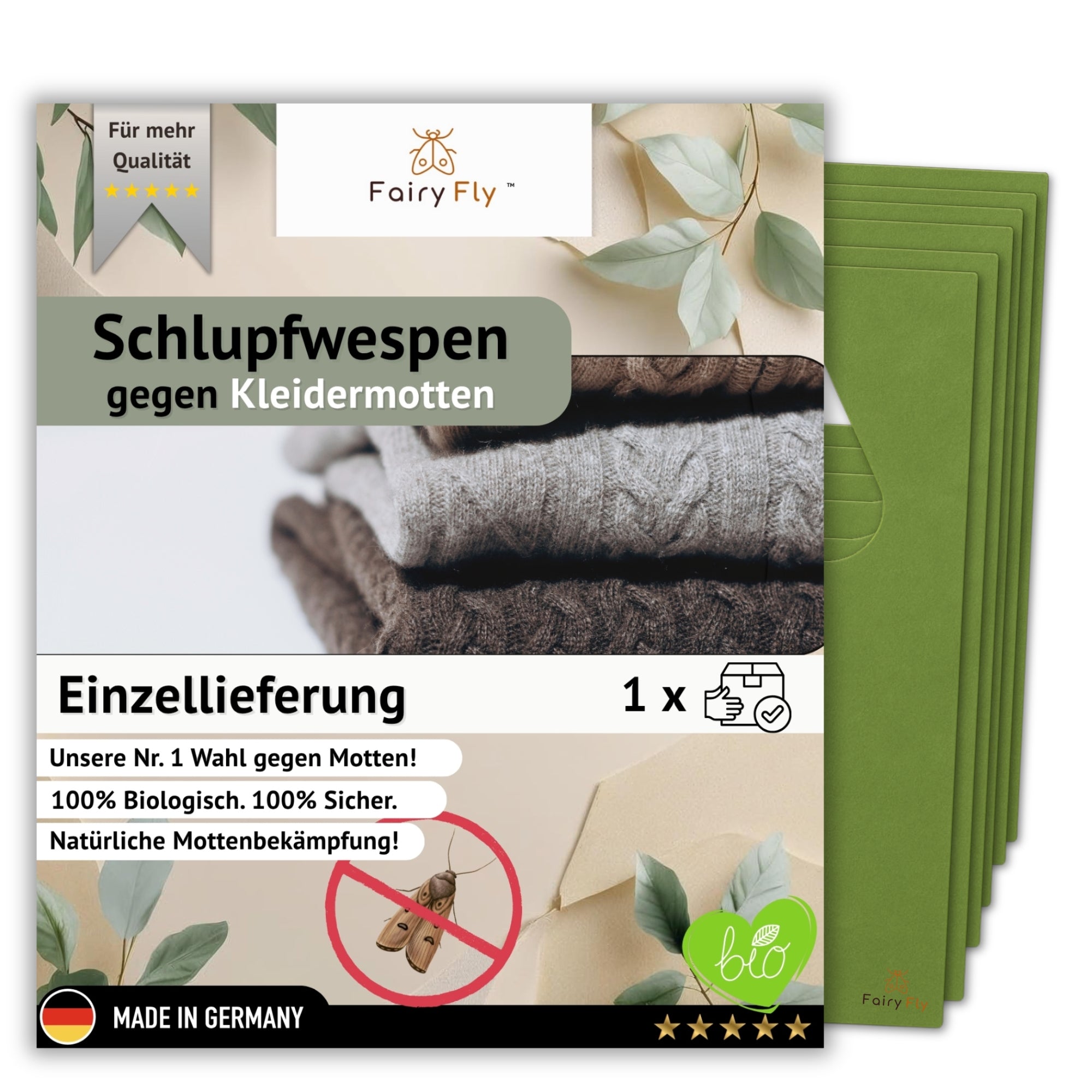 Schlupfwespen gegen Kleidermotten Lieferung