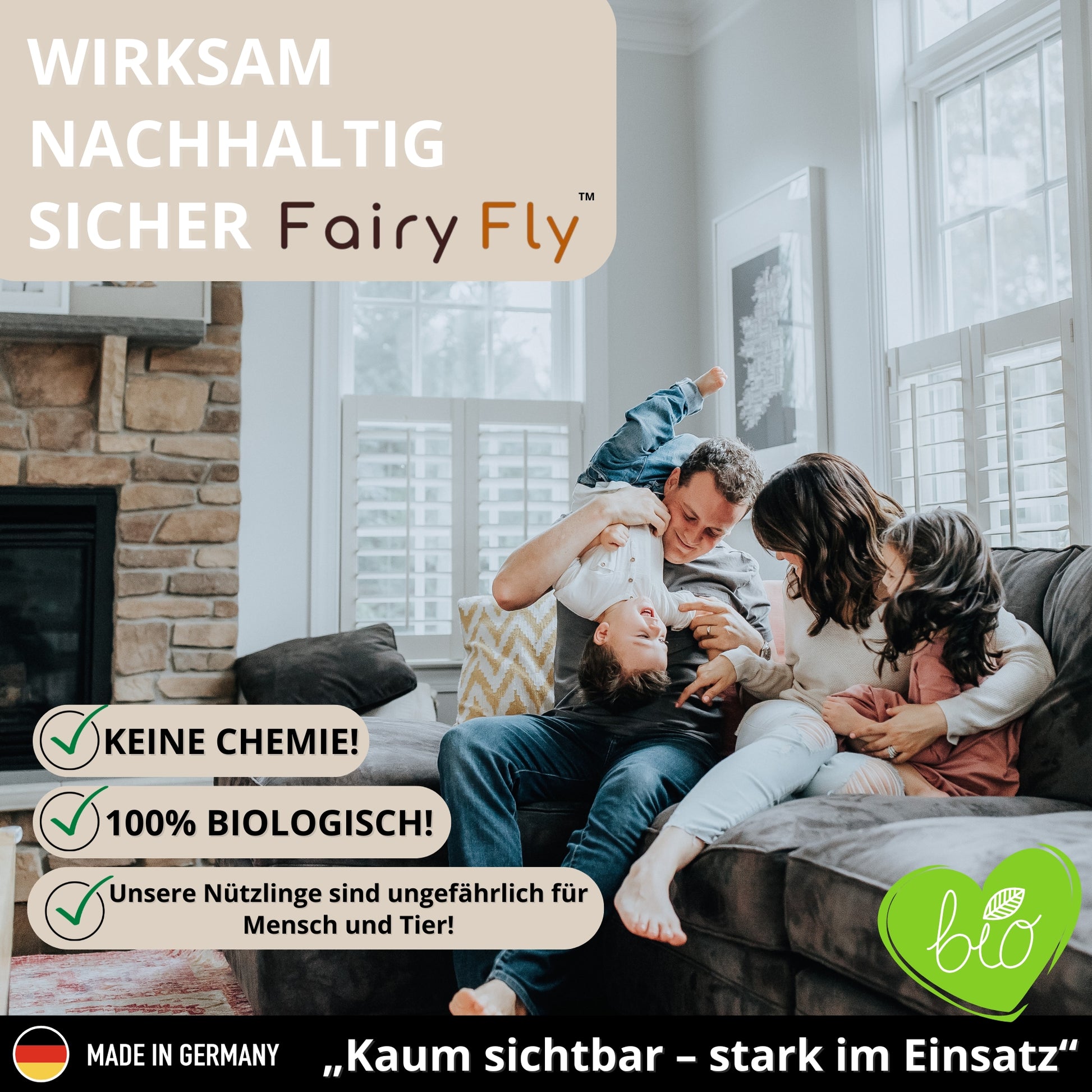 FairyFly Schlupfwespen gegen Lebensmittelmotten – Chemiefreie & biologische Mottenbekämpfung mit Trichogramma | Nützlinge für Küche, Vorrat, Speisekammer & Lager